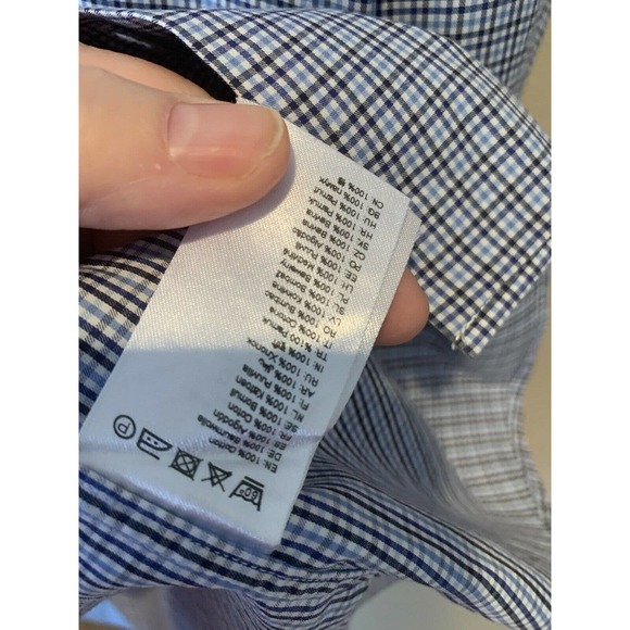 ETON SLIM Checked Dress Shirt Size 41 -16" Large - Picture 4 of 7